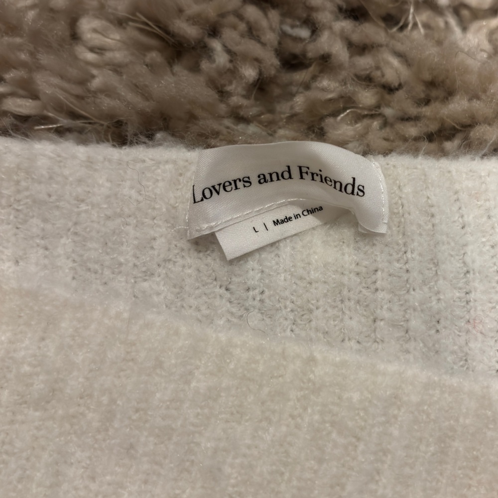 LOVERS + FRIENDS: OFF SHOULDER SWEATER TOP - Picture 6 of 7